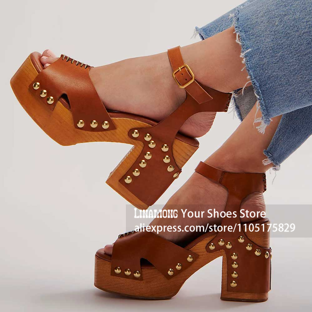 Women'S Shoes Clogs - Sandalias de Plataforma con Tacón Grueso