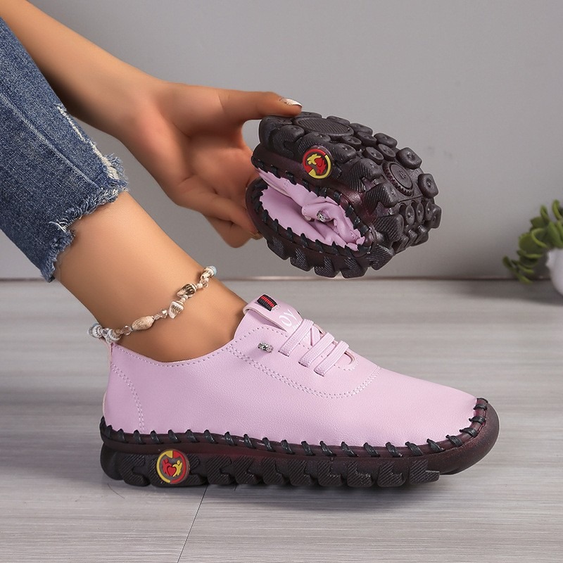 Oxford Lace Up Women - Zapatos casuales de cuero para mujer,