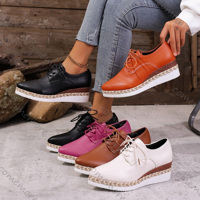 Zapatos Oxford de Plataforma c - Oxford Lace Up Women reseña y precio