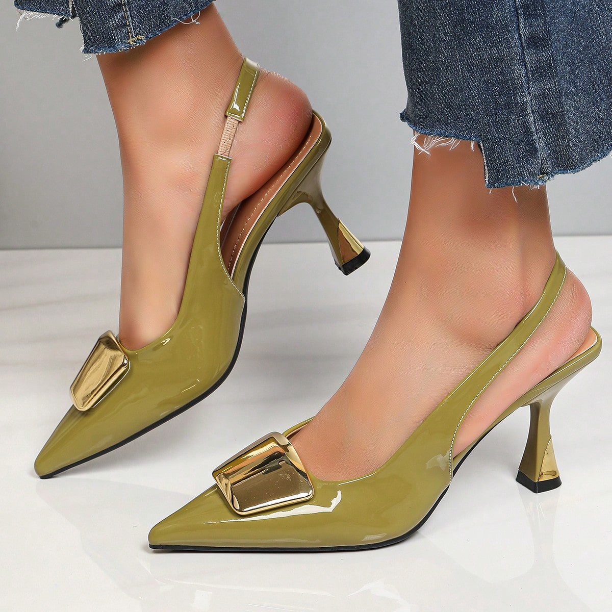 Elegantes zapatos de tacón con - Women'S Shoes Clogs reseña y precio