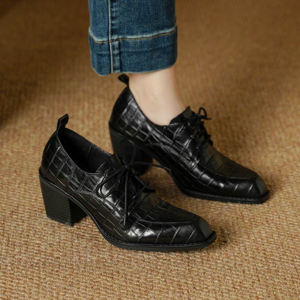 Zapatos de Mujer de Cuero Genu - Oxford Lace Up Women reseña y precio
