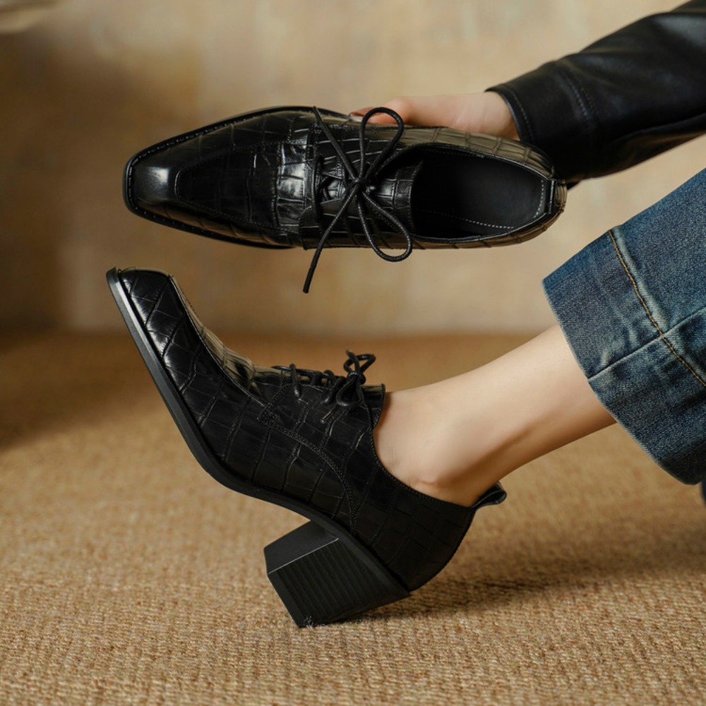 Zapatos de Mujer de Cuero Genu - Oxford Lace Up Women reseña y precio