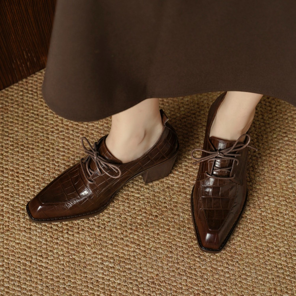 Zapatos de Mujer de Cuero Genu - Oxford Lace Up Women reseña y precio