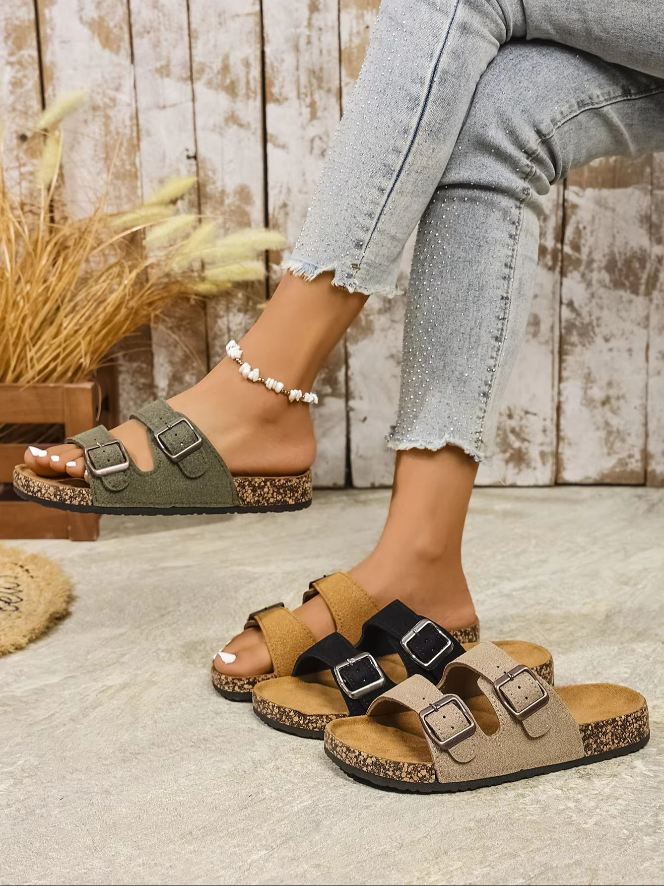 Pantuflas cómodas de playa par - Mule Slip On reseña y precio